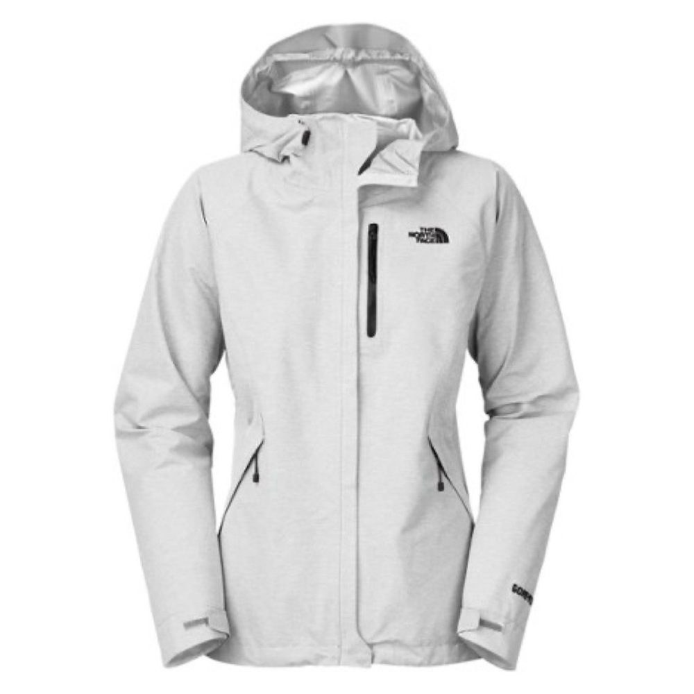 The North Face Dryzzle Jacket Light Gray Full Zipper & Hood Women’s Size Medium